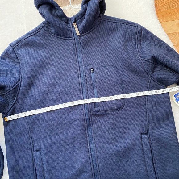 Smith's Workwear Thermal Sherpa Lined Jacket, Hooded, Pockets, Heather Navy, XL - Picture 11 of 12